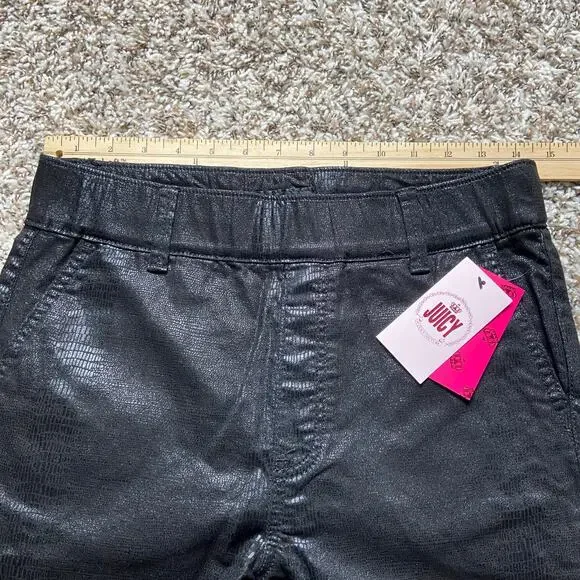 Juicy by Juicy Couture Beverly California Skinny Jean Women's 8 Black Faux Snake - Picture 6 of 9